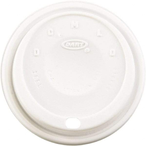 DART - Cappuccino Dome Sipper Lids, Fits 12-24 oz Cups, 1000/Carton - White - Americas Industrial Supply