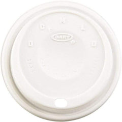 DART - Cappuccino Dome Sipper Lids, Fits 12-24 oz Cups, 1000/Carton - White - Americas Industrial Supply