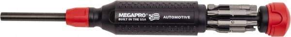 Megapro - 14-in-1 Bit Screwdriver - Phillips, Slotted & Torx Tips, Valve Stem, 1/4" Socket Adapter - Americas Industrial Supply