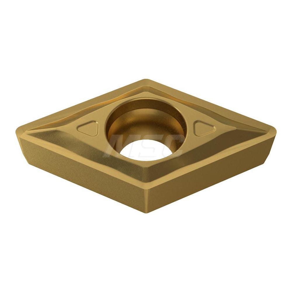 Turning Insert:  DCMT070204-UF YG801,  Solid Carbide TiAlN Finish,  0.2950″ Long,  1/4″ Inscribed Circle,  N/A Series  DCMT