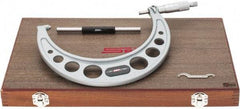 SPI - 6 to 7" Range, 0.0001" Graduation, Mechanical Outside Micrometer - Ratchet Stop Thimble, 4.1" Throat Depth, Accurate to 0.0002" - Americas Industrial Supply