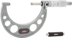 SPI - 2 to 3" Range, 0.0001" Graduation, Mechanical Outside Micrometer - Ratchet Stop Thimble, 1.93" Throat Depth, Accurate to 0.0002" - Americas Industrial Supply