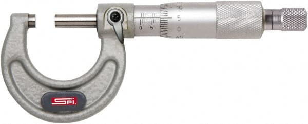 SPI - 75 to 100mm Range, 0.01mm Graduation, Mechanical Outside Micrometer - Ratchet Stop Thimble, 60mm Throat Depth, Accurate to 0.005mm - Americas Industrial Supply