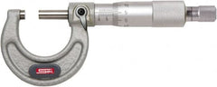 SPI - 75 to 100mm Range, 0.01mm Graduation, Mechanical Outside Micrometer - Ratchet Stop Thimble, 60mm Throat Depth, Accurate to 0.005mm - Americas Industrial Supply