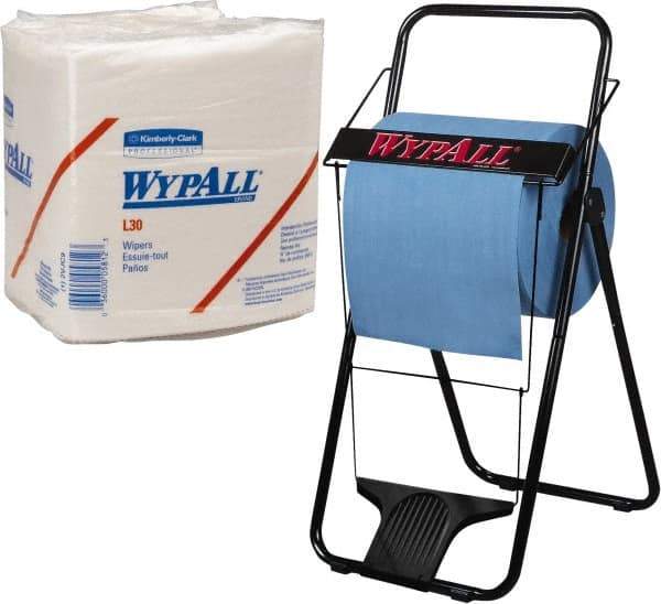 WypAll - L30 1/4 Fold General Purpose Wipes - Poly Pack, 13" x 12-1/2" Sheet Size, White - Americas Industrial Supply