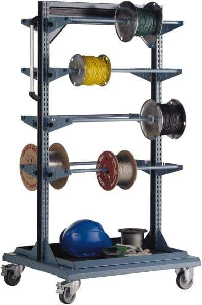 Rousseau Metal - 32" Wide x 59-1/8" High x 27" Deep, Mobile Equipment Stand - 1,200 Lb Capacity - Americas Industrial Supply