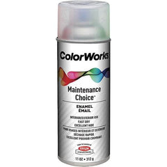 Krylon - Clear, 11 oz Net Fill, Flat, Enamel Spray Paint - 15 to 18 Sq Ft per Can, 16 oz Container - Americas Industrial Supply