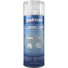 Dupli-Color - Clear, Gloss, Lacquer Spray Paint - 12 to 14 Sq Ft per Can, 12 oz Container - Americas Industrial Supply