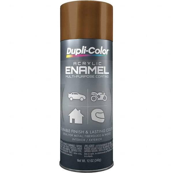 Dupli-Color - Leather Brown, Gloss, Acrylic Enamel Spray Paint - 12 to 14 Sq Ft per Can, 12 oz Container - Americas Industrial Supply