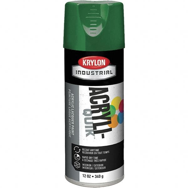 Krylon - Emerald Green, 12 oz Net Fill, Gloss, Aerosol Spray Paint - 15 to 20 Sq Ft per Can, 16 oz Container - Americas Industrial Supply