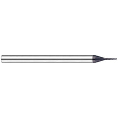 Harvey Tool - 0.5° per Side 1/64" Small End Diam 5/64" LOC 3-Flute Solid Carbide Tapered Square End Mill - Exact Industrial Supply