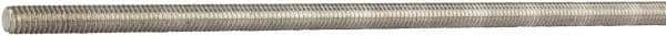 Made in USA - 5/8-11 UNC (Coarse), 3' Long, Aluminum General Purpose Threaded Rod - Uncoated, Right Hand Thread - Americas Industrial Supply