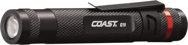 Coast Cutlery - White LED Bulb, 15 Lumens, Industrial/Tactical Flashlight - Black Aluminum Body, 1 AAA Battery Included - Americas Industrial Supply