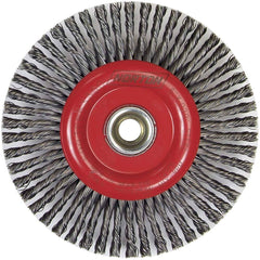 Norton - 6" OD, 5/8-11 Arbor Hole, Stringer Bead Carbon Wheel Brush - Americas Industrial Supply