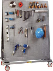 Little Giant - 48" Wide x 60" High x 24" Deep, Mobile Pegboard A-Frame - 1,200 Lb Capacity - Americas Industrial Supply