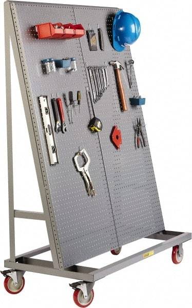 Little Giant - 48" Wide x 60" High x 24" Deep, Mobile Pegboard A-Frame - 1,200 Lb Capacity - Americas Industrial Supply