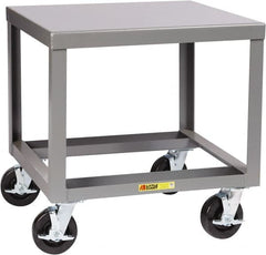 Little Giant - Heavy Duty Mobile Machine Table - Steel, Fixed Leg, Gray, 30" Long x 28" Deep x 30" High - Americas Industrial Supply