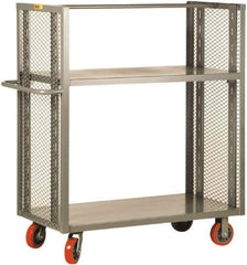 Little Giant - 3,600 Lb Capacity, 1 Shelf, 2-Sided Steel Truck - 53-1/2" Long x 30" Wide x 57" High, Polyurethane Wheels - Americas Industrial Supply