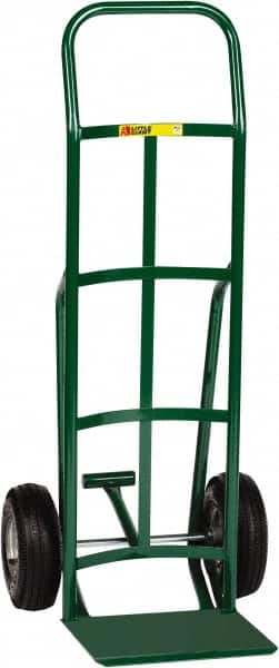 Little Giant - 800 Lb Capacity 47" OAH Hand Truck with Foot Kick - 12 x 14" Base Plate, Continuous Handle, Steel, Pneumatic Wheels - Americas Industrial Supply