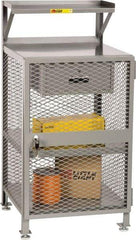 Little Giant - 1 Drawer Enclosed Shop Desk - 24 Inch Wide x 22 Inch Deep x 52 Inch High, Gray - Americas Industrial Supply
