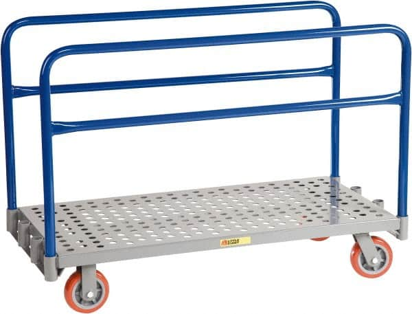 Little Giant - 2,000 Lb Capacity Steel Perforated Deck Platform Truck - Steel Deck, 24" OAW, 48" Platform Length x 9" Platform Height, Polyurethane Casters - Americas Industrial Supply