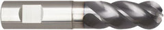 Niagara Cutter - 1" Diam, 2" LOC, 4 Flute Solid Carbide Ball End Mill - AlTiN Finish, Single End, 5" OAL, 1" Shank Diam, Spiral Flute - Americas Industrial Supply