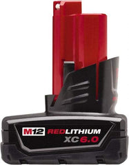 Milwaukee Tool - 12 Volt Lithium-Ion Power Tool Battery - 6 Ahr Capacity, Series M12 REDLITHIUM XC - Americas Industrial Supply