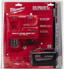 Milwaukee Tool - 18 Volt Lithium-Ion Power Tool Battery - 9 Ahr Capacity, Series M18 XC RED - Americas Industrial Supply