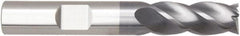 Niagara Cutter - 7/16", 1-5/16" LOC, 7/16" Shank Diam, 4" OAL, 4 Flute, Solid Carbide Square End Mill - Single End, AlTiN Finish, Helical Flute, Variable° Helix, Centercutting, Right Hand Cut, Right Hand Flute, Series STS430.2 - Americas Industrial Supply