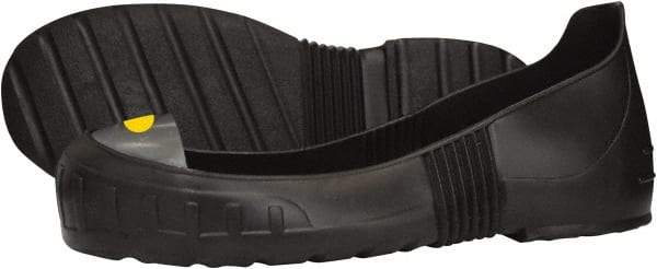 MEGAComfort - Men's 9.5-11 (Women's 11-12.5) Rain Overshoes - 4-1/2" High, Steel Toe, Nonslip Sole, PVC Upper, Black, PVC-PROP 65 Compliant - Americas Industrial Supply