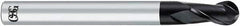 OSG - 8mm Diam, 14mm LOC, 2 Flute Solid Carbide Ball End Mill - WXL Finish, Single End, 160mm OAL, 8mm Shank Diam - Americas Industrial Supply