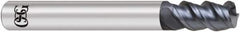 OSG - 20mm, 3 Flute, Single End, Solid Carbide, 3mm Corner Radius End Mill - 150mm OAL, 55° Helix, Right Hand Flute, 40mm LOC, Right Hand Cut - Americas Industrial Supply