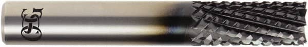 OSG - 1/2" Diam, 1" LOC, Drill Point End, Solid Carbide Diamond Pattern Router Bit - Right Hand Cut, 3" OAL, 1/2" Shank Diam, Use on Carbon Fiber, Honeycomb Core, Carbon - Americas Industrial Supply