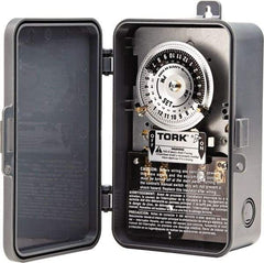TORK nsi - 20 min to 22 hr Indoor Analog Mechanical Timer Switch - 12 On/Off, 120 Volts, 60 Hz, 4,800 Watts, 12 Modes - Americas Industrial Supply