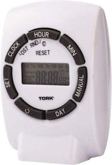 TORK nsi - 7 Day Indoor Digital Electrical Timer - 20 On/Off, 125 VAC, 1,875 Watts, 20 Modes - Americas Industrial Supply