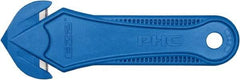 PHC - Recessed/Hook Blade Safety Cutter - Blue Glass Filled Nylon Handle, 1 Blade Included - Americas Industrial Supply