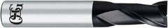 OSG - 1/2", 1-1/2" LOC, 1/2" Shank Diam, 3-1/2" OAL, 2 Flute, Solid Carbide Square End Mill - Single End, WXL Finish, 35° Helix, Centercutting, Right Hand Cut, Right Hand Flute - Americas Industrial Supply