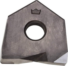 Millstar - BDS25 Grade CM10 PCD Milling Insert - Uncoated, 0.16" Thick, 25mm Inscribed Circle, 1mm Corner Radius - Americas Industrial Supply