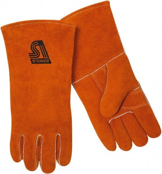 Steiner - Size XS Foam Lined Cowhide Welding Glove - 14" OAL, Wing Thumb - Americas Industrial Supply