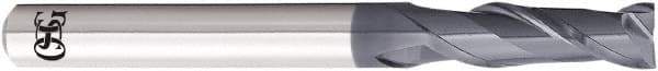 OSG - 9mm, 27mm LOC, 10mm Shank Diam, 75mm OAL, 2 Flute, Solid Carbide Square End Mill - Single End, WXL Finish, 35° Helix, Centercutting, Right Hand Cut, Right Hand Flute - Americas Industrial Supply