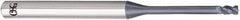 OSG - 2.5mm, 3.7mm LOC, 4mm Shank Diam, 70mm OAL, 4 Flute, Solid Carbide Square End Mill - Single End, WXL Finish, 35° Helix, Centercutting, Right Hand Cut, Right Hand Flute - Americas Industrial Supply