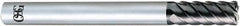OSG - 12mm, 6 Flute, Solid Carbide, 1mm Corner Radius End Mill - 110mm OAL, 45° Helix, Right Hand Flute, 26mm LOC, Right Hand Cut - Americas Industrial Supply