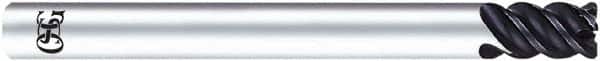 OSG - 3/8", 4 Flute, Solid Carbide, 0.02" Corner Radius End Mill - 3" OAL, 45° Helix, Right Hand Flute, 1" LOC, Right Hand Cut - Americas Industrial Supply