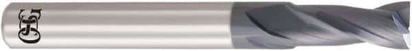 OSG - 11mm, 22mm LOC, 12mm Shank Diam, 75mm OAL, 2 Flute, Solid Carbide Square End Mill - Single End, WXL Finish, 30° Helix, Centercutting, Right Hand Cut, Right Hand Flute, Series 3721 - Americas Industrial Supply