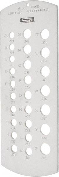 SPI - Drill Gages Minimum Hole Size (Letter): A Maximum Hole Size (Letter): Z - Americas Industrial Supply