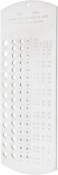 SPI - Drill Gages Minimum Hole Size (Wire): #60 Maximum Hole Size (Wire): #1 - Americas Industrial Supply
