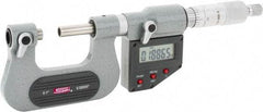 SPI - 0 to 25mm Range, Electronic Screw Thread Micrometer - Ratchet Stop Thimble, 0.00005" Graduation, 0.0001" Accuracy - Americas Industrial Supply