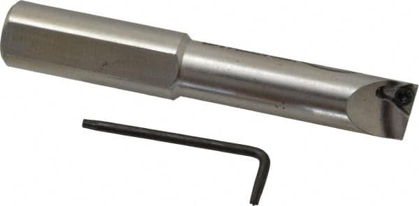 Hertel - 0.688" Min Bore Diam, 4-1/2" OAL, 3/4" Shank Diam, HBBQ Indexable Boring Bar - 2-1/2" Max Bore Depth, TPC.. Insert, Screw Holding Method - Americas Industrial Supply
