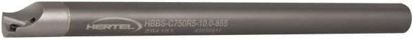 Hertel - 0.855" Min Bore Diam, 10" OAL, 3/4" Shank Diam, HBBS Indexable Boring Bar - 8" Max Bore Depth, TD.., TP.. Insert, Screw Holding Method - Americas Industrial Supply