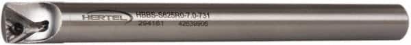 Hertel - 0.731" Min Bore Diam, 7" OAL, 5/8" Shank Diam, HBBS Indexable Boring Bar - 5" Max Bore Depth, TD.., TP.. Insert, Screw Holding Method - Americas Industrial Supply